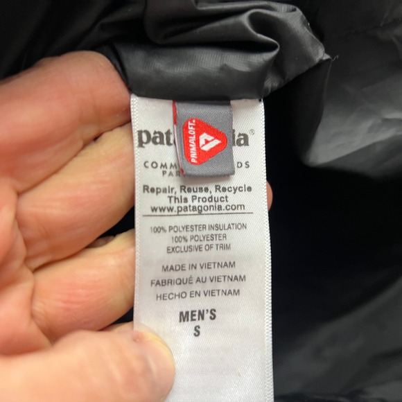 Patagonia M's Nanopuff Vest S Black Primaloft Outdoor Warm Versatile Athletic - Picture 4 of 9